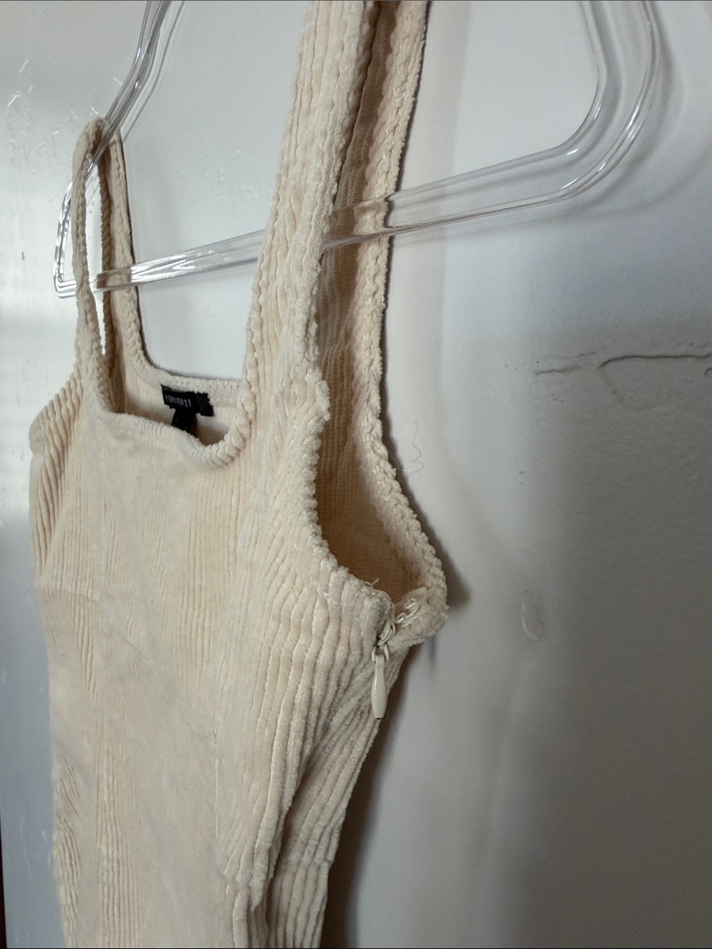 Forever 21 Cream Corduroy Square Neck Mini Dress - Picture 3 of 7